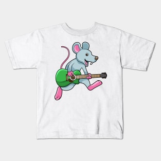 Mouse at Music with Guitar Kids T-Shirt